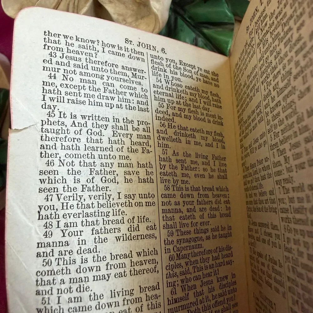 Ca 1903 The New Testament and Psalms, Oxford Ruby 32mos, Small Antique Bible